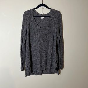 Navy cableknit sweater